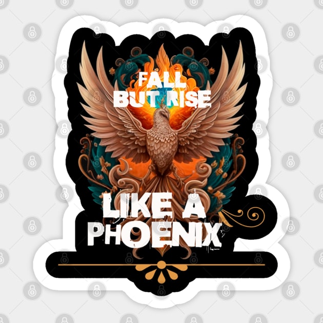 Rise from the ashes, like a phoenix Sticker by hummingbird_23